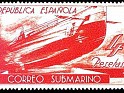 Spain 1938 Submarino 4 Ptas Rojo Edifil 777